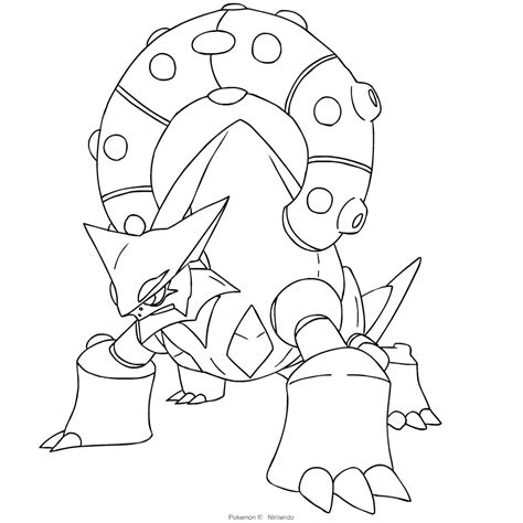 Volcanion coloring page