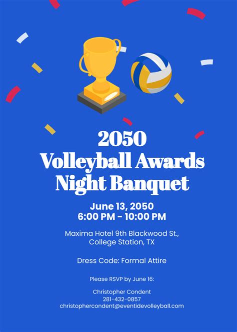 Volleyball invitation template