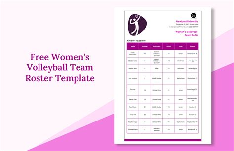 Volleyball Lineup Template