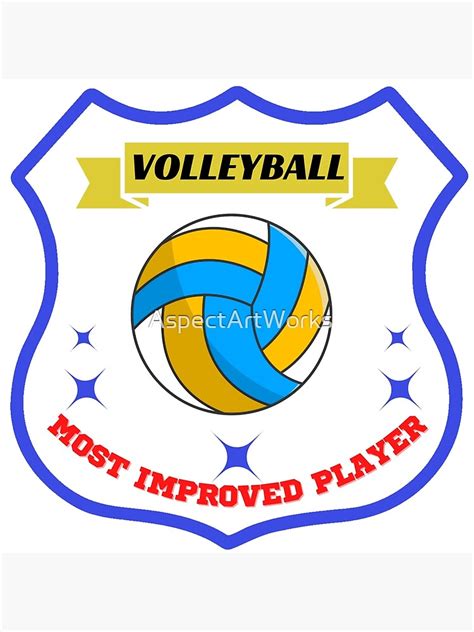 Volleyball most improved player certificate template