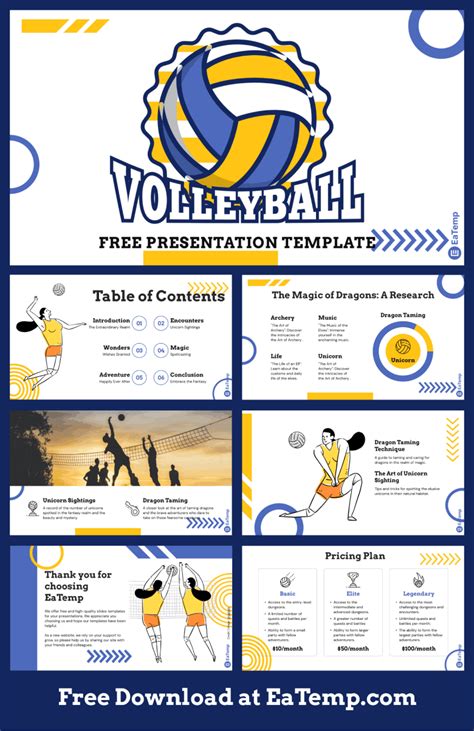 Volleyball PPT Template