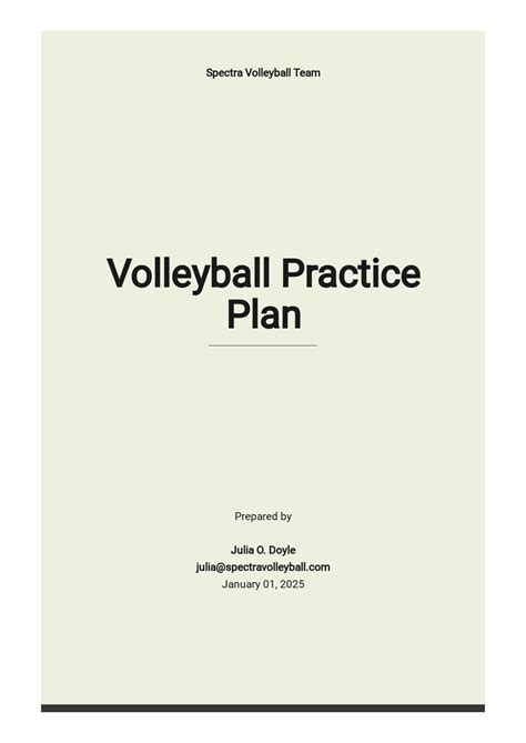 Volleyball Practice Plan Template Example 3