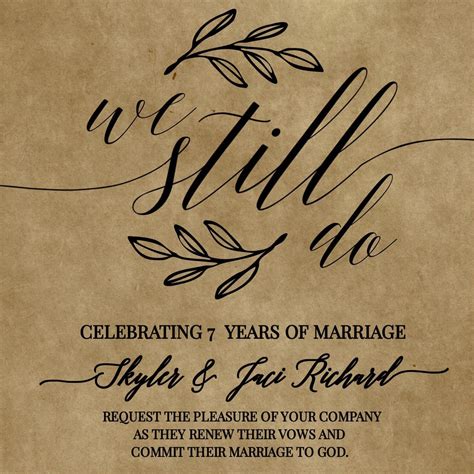 Vow Renewal Ceremony Invitations