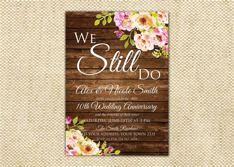 Vow Renewal Invitation Samples