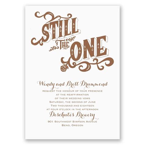 Classic Elegance Vow Renewal Invitation