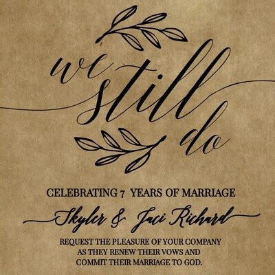 Love Story Vow Renewal Invitation