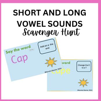 Vowel Sounds Scavenger Hunt