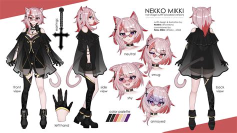 Vtuber Reference Sheet Template Example 1