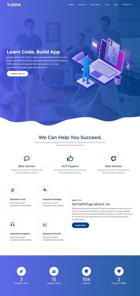 Vue Landing Page Template