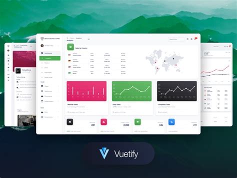 Vuetify Admin Template Example 2