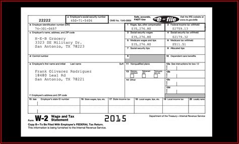 W-2 Form Verification Image