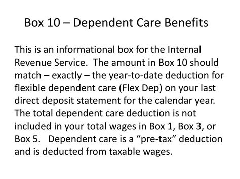 W-2 Form with Dependent Care Benefits