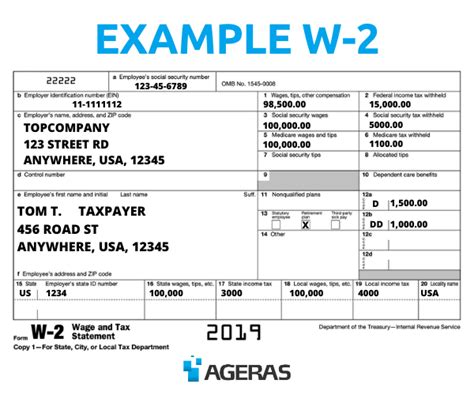 W-2 Form with Multiple Income Types