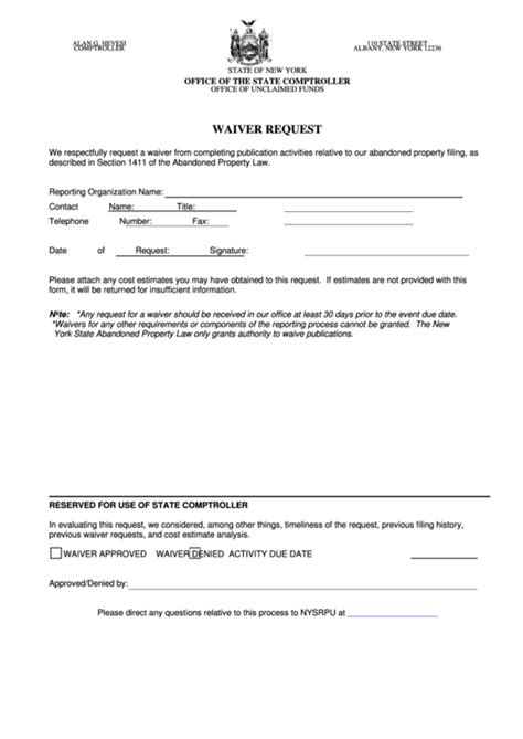 Waiver Request Form