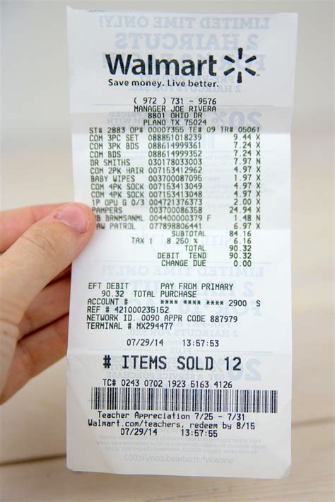 Walmart Receipt Template Gallery 7