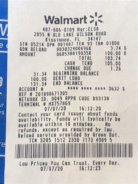 Walmart Receipt Template Gallery 8