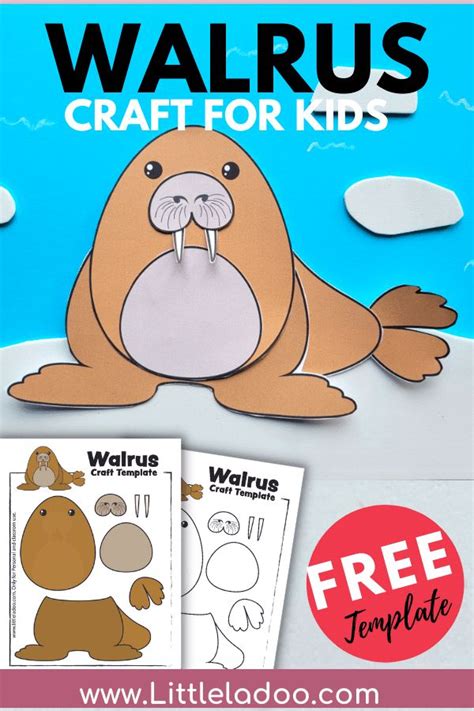 A cute walrus craft made from paper plates and construction paper