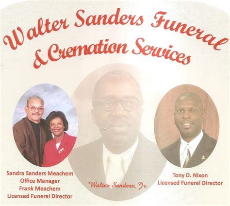 Walter Sanders Funeral Home Obituaries