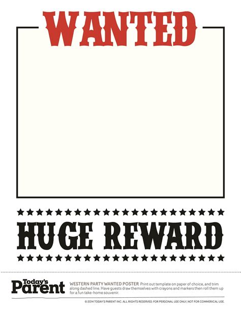 Wanted Flyer Template Printable