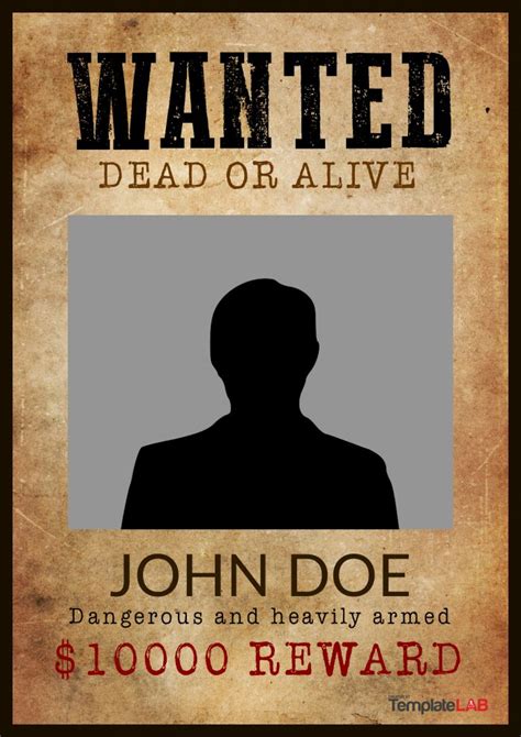 Wanted Poster Template Free