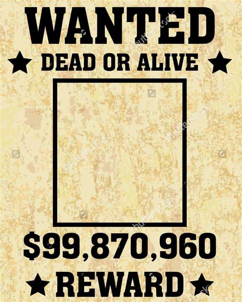 Wanted Poster Template 6