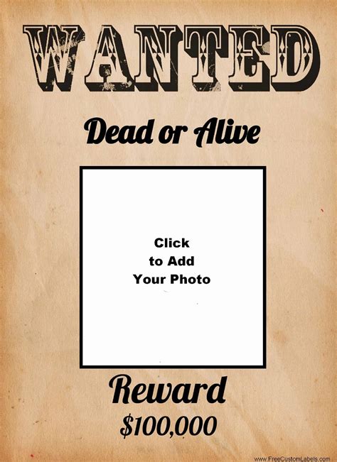 Example of a wanted poster template maker