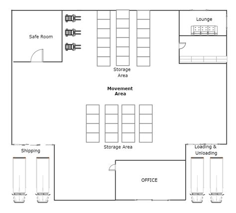 Warehouse Floor Plan Template Example