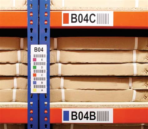 A picture of warehouse management labels