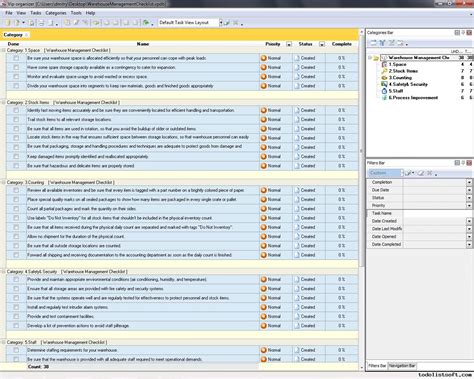 Warehouse Productivity Template