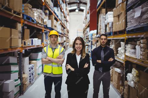 Warehouse workers performing various tasks