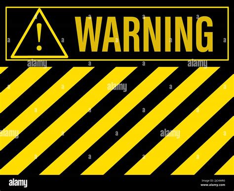 Printable warning signs with yellow and black design