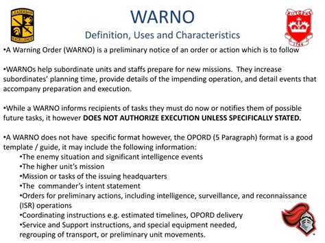 WARNO template example