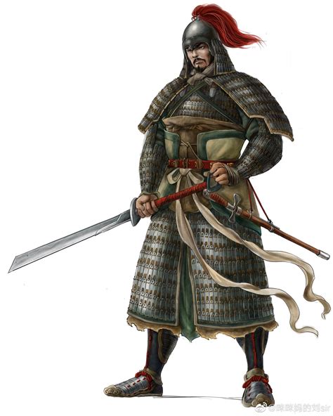 A warrior in traditional Chinese armor