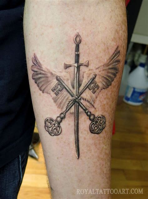 Warrior Sword With Wings Tattoo Ideas