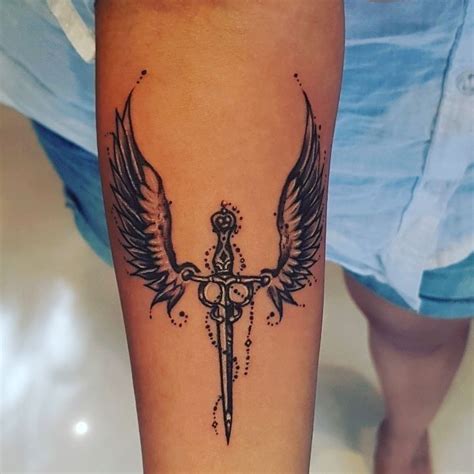 Warrior Sword With Wings Tattoo Placement