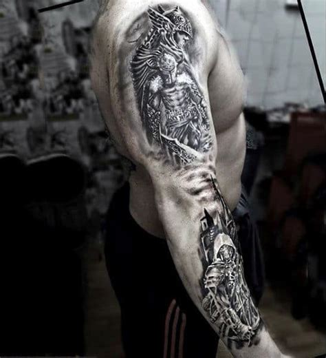 Warrior tattoos for men symbolizing courage and resilience