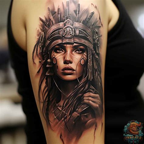 Warrior tattoos for women representing empowerment and strength