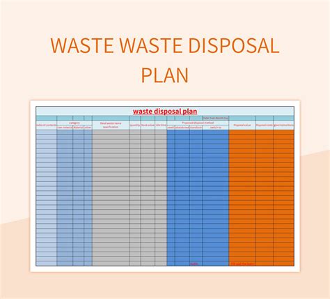 Waste Log Template Excel