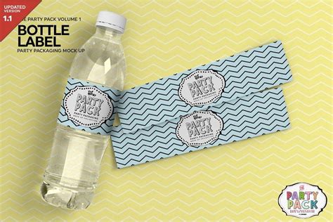 Custom water bottle label with a name and initials