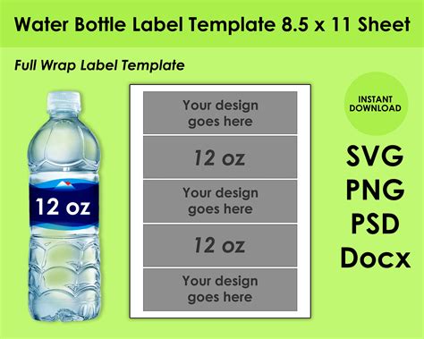 Water bottle label template 9