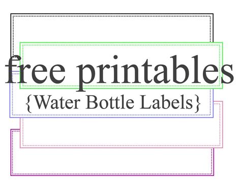 Water Bottle Labels Template 6