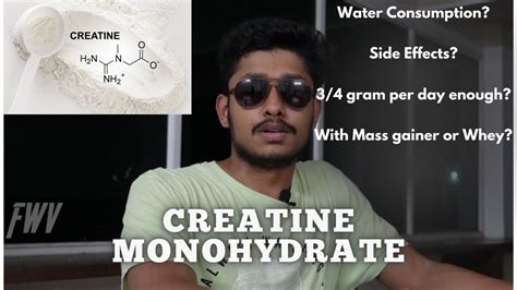 Water intake and creatine side effects