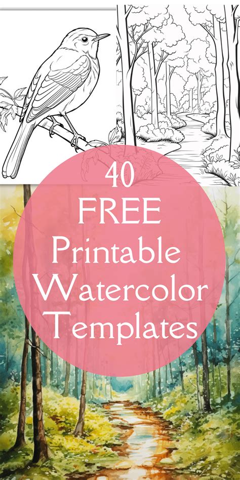 Watercolor art printables