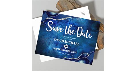 Watercolor Bar Mitzvah Save the Date Ideas