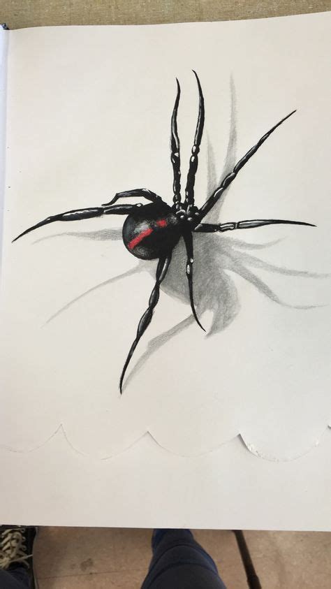 Watercolor Black Widow Tattoo