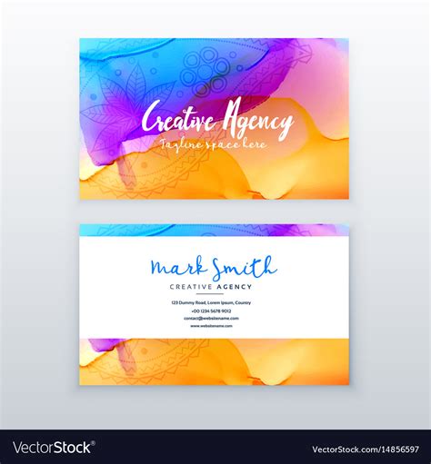 Watercolor Business Card Design