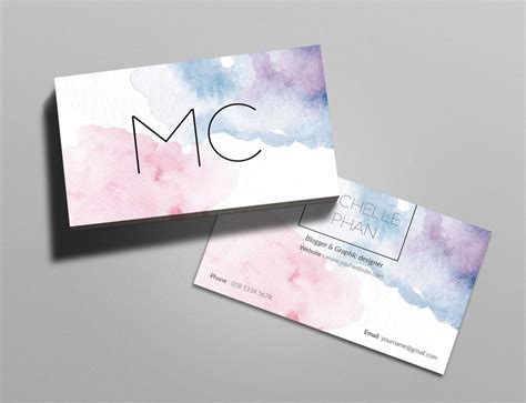 Watercolor Business Card Template