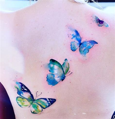 Watercolor butterfly tattoo design