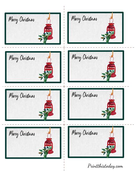 Watercolor Christmas Labels