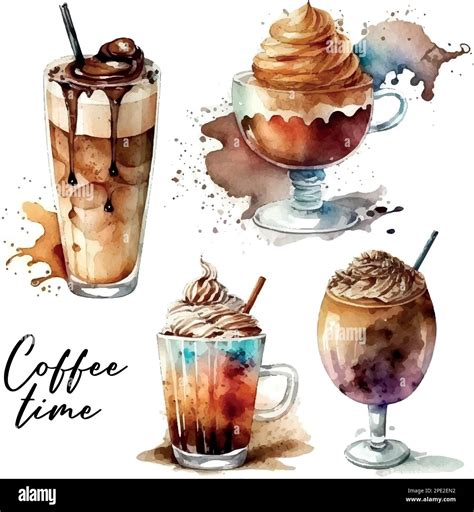 A watercolor coffee design with a space to write your message